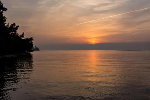 Sunset at the ocean Fotos de archivo