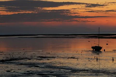 Sunset on the Ocean Stock Photos