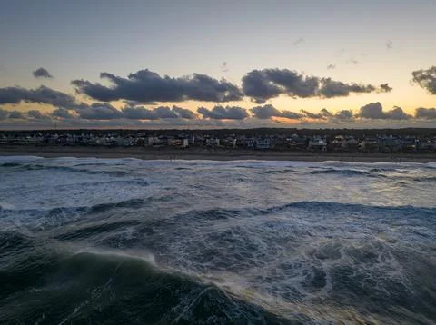 Sunset on the ocean Stock Photos