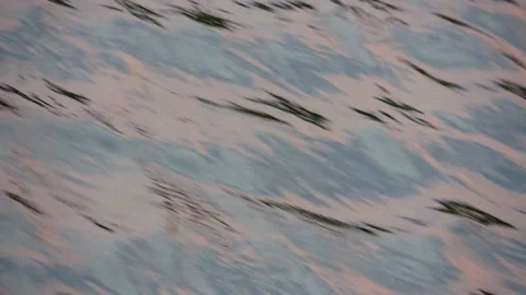 Sunset ocean sea river blue water wave rippled surface flowing seamless texture Stock Footage 140286242