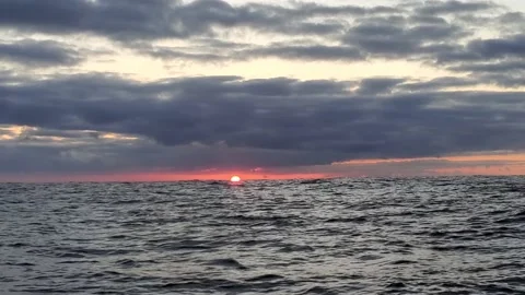 Sunset Ocean Swells Stock Footage 218275014