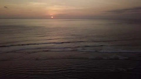 Sunset ocean tide in Bali Stock Footage 155466446