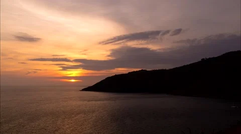 Sunset in Ocean, Time Lapse. Video stock 62925869