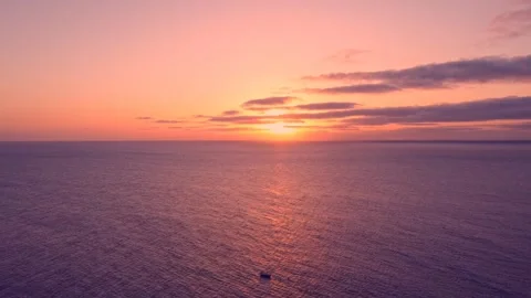 Sunset ocean view evening Video stock 273698528