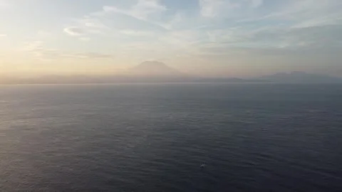 Sunset ocean view toward Bali Stock Footage 329884547