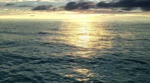 Sunset ocean water reflection background Stock Footage 43284844