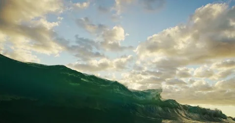 Sunset Ocean Wave Stock Footage 79610406