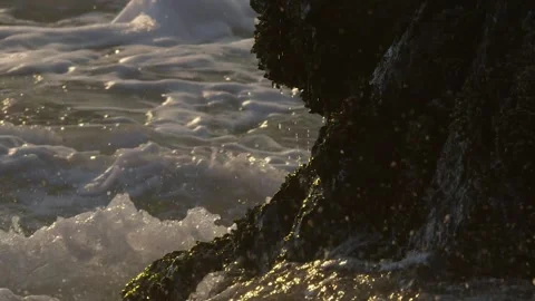 Sunset Ocean Wave, Slow-Motion, Nature, Scenic, Travel, Tourism, Texture Stock-Footage 140716136