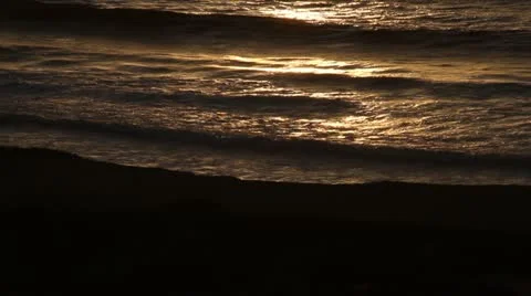 Sunset ocean waves Stock Footage 21541460