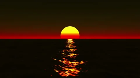 Sunset on the ocean waves Video stock 144418627