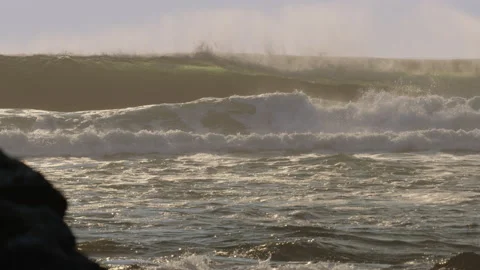 Sunset Ocean Waves, Landscape, Nature, Water, Travel, Tourism, 4k Stock Footage 140719902