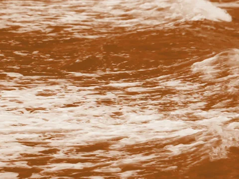 Sunset ocean waves white caps at large Stock Footage 38921495