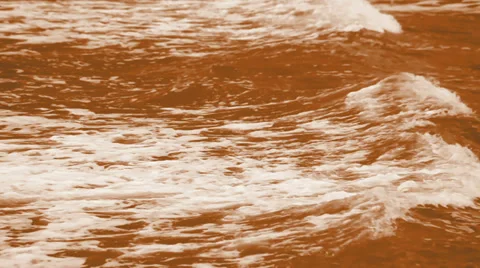 Sunset ocean waves white caps at large Stock Footage 38927663