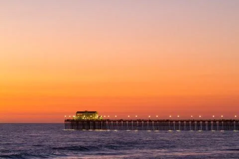 Sunset Oceanside Pier Stock Photos