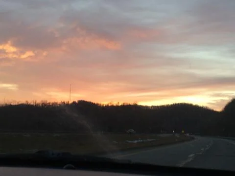 Sunset Ohio 스톡 사진