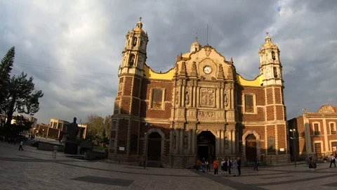Sunset at the Old Guadalupe´s Cathedral Video stock 98006833