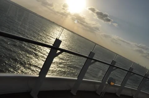 Sunset Onboard Stock Photos