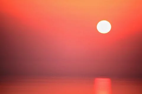 Sunset one evening by the sea Stock Photos
