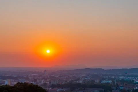 Sunset one hour in seven seconds.  Fotos Stock