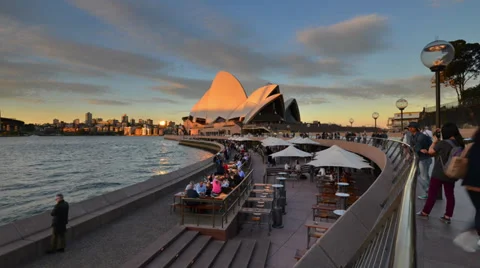Sunset at Opera House Video stock 31988313