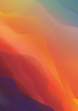 Sunset or Dawn Over the Mountains Landscape - Vector Illustration Stock Illustration