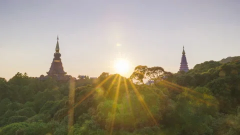 Sunset or sunrise Above. Stock Footage 183338950