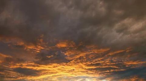 Sunset or sunrise with clouds Stock Photos