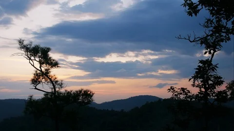 Sunset or Sunrise with Colorful dramatic sky in the countryside. Video stock 98816305