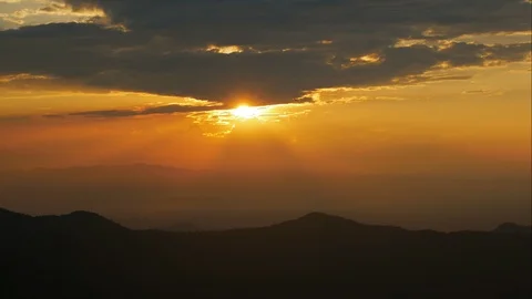 Sunset or Sunrise with Colorful dramatic sky in the countryside. Stock Footage 98816482