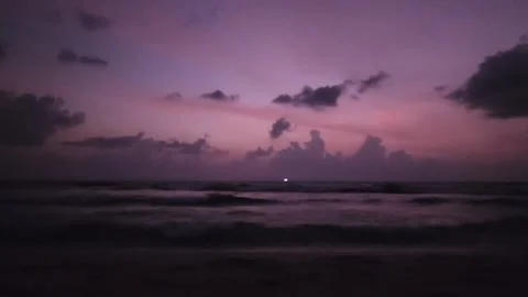 Sunset or sunrise colorful Dramatic majestic scenery Sky Sea Stock Footage 236570821