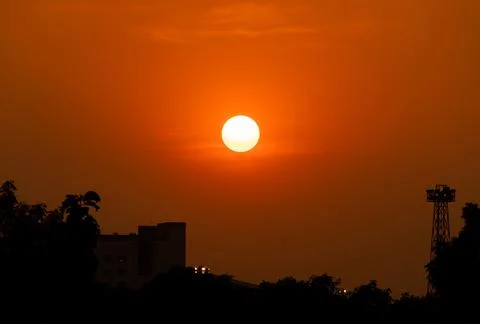 Sunset or sunrise Stock Photos