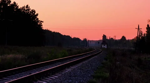 Sunset or sunrise at spring Stock Footage 66790316