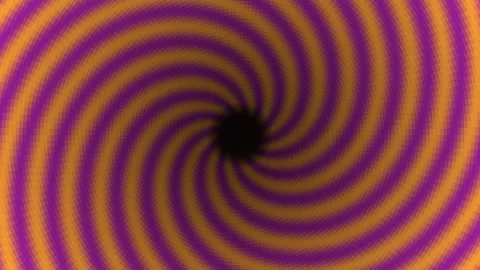 Sunset Orange and Purple Hypnotic Spiral Rotating Background loop 스톡 동영상 345555091