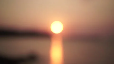 Sunset, Orange, Beach, Water, Sun Stock Footage 143841990