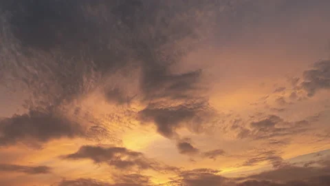 The sunset orange clouds Stock Footage 167332734