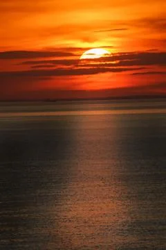 Sunset orange Foto stock