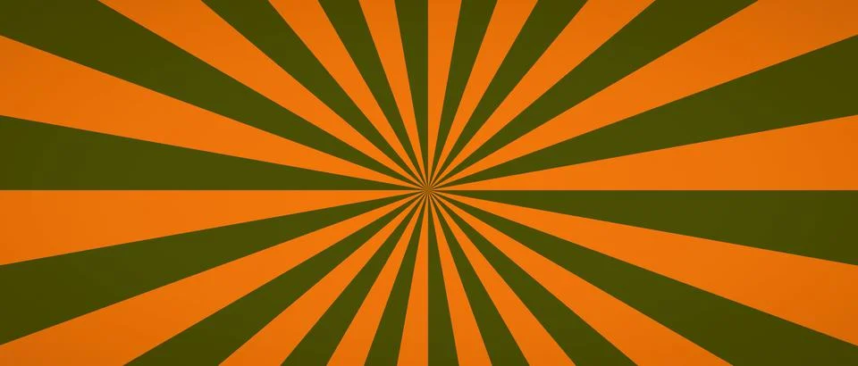 Sunset Orange Pop Art Comic Sunburst Radial Rays Background Illustrazione stock