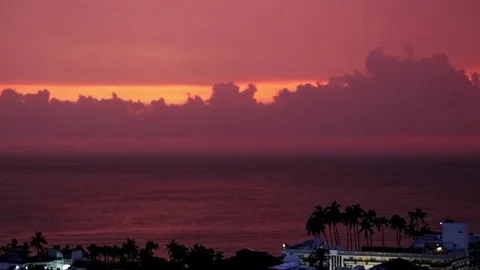 Sunset orange sky, closer Stock Footage 78541007
