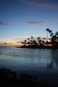 Sunset Oranjestad 스톡 사진