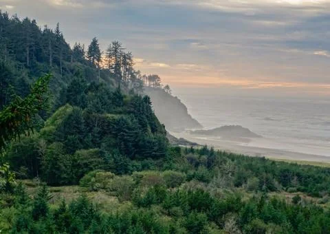 Sunset in Oregon coast Stock Photos