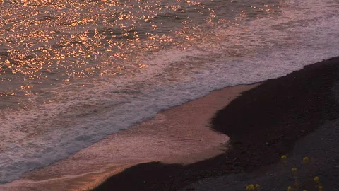 Sunset on the Oregon Pacific Coast Stock Footage 327887143