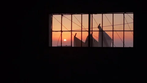 Sunset in Oualidia, Morocco Video stock 76846610