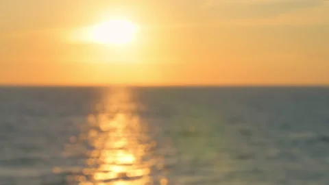 Sunset out of focus in Seaside, Santa Rosa Beach, Florida gulf of mexico Stock Footage 160203979
