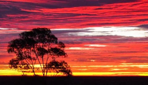 Sunset in the Outback Stock Photos