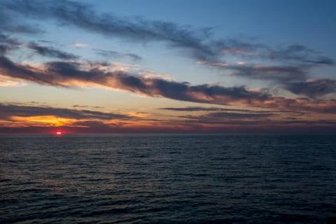 Sunset over the Adriatic Sea Stock Photos