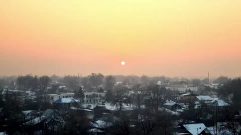 Sunset over Almaty city. Stock Footage 228610261