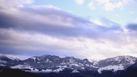 Sunset over the Alps mountains. Stock Footage 124182108