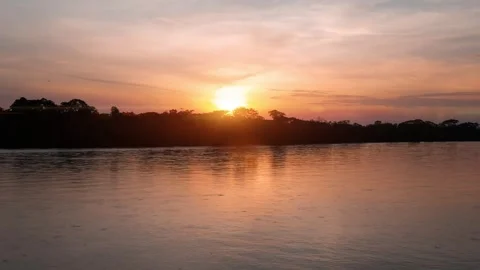 Sunset Over the Amazon River Stock-Footage 289804414