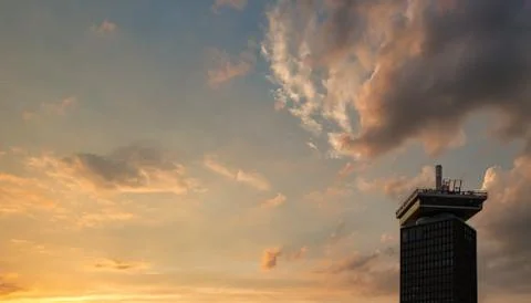 Sunset over Amsterdam Stock Photos