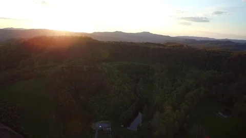 Sunset over Appalachian Mountains, WV, USA Stock Footage